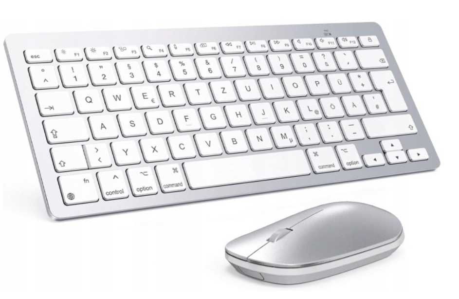 OMOTON Zestaw Klawiatura i Mysz Bluetooth QWERTZ do MacBook iMac