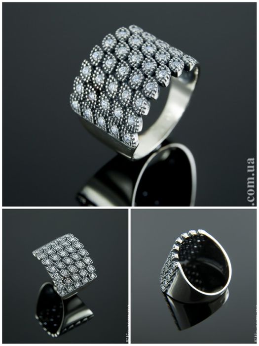 Кольцо срібло з цирконієм 925 проба