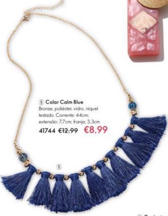 Colar Franjas Azuis NOVO