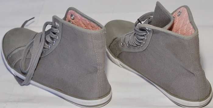 F&F szare wysokie trampki tekstylne 38 stan bdb-
