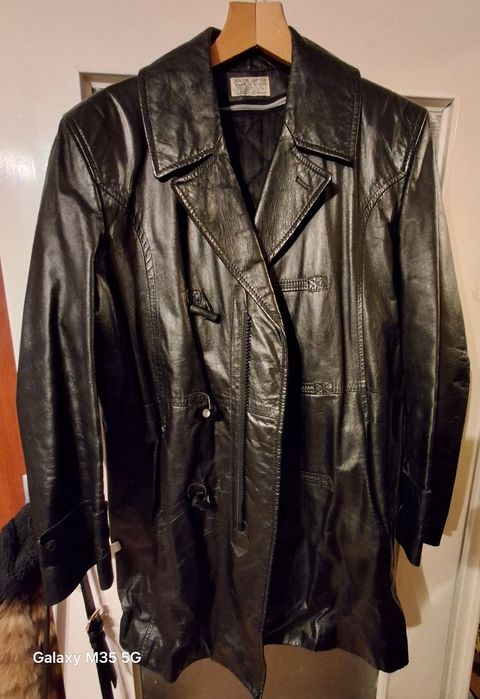 Skóra z podpinką, skóra kupiona w Modzie Polskiej, 100 % skóra,  płasz