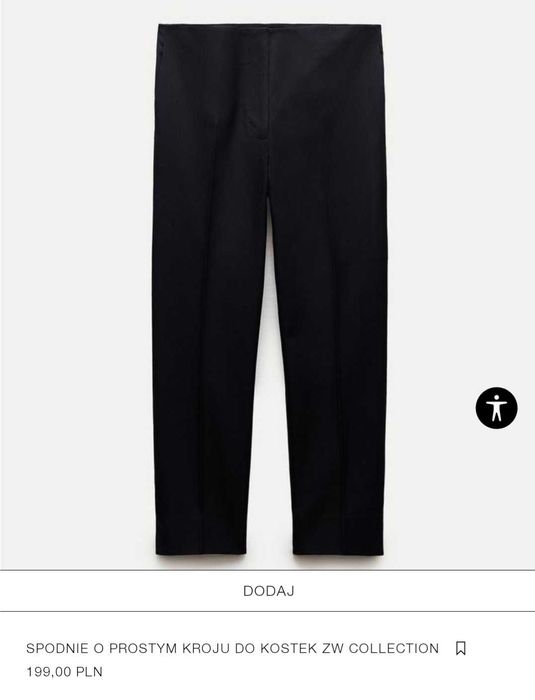 Nowe spodnie granatowe zara kobieta M do kostek