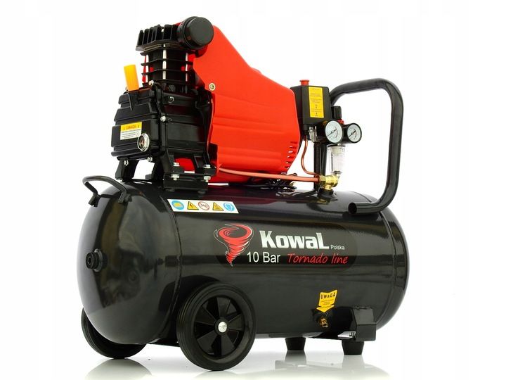 Profesjonalny 10bar Kompresor 50l Olejowy Tłokowy Sprężarka Pompa Powi