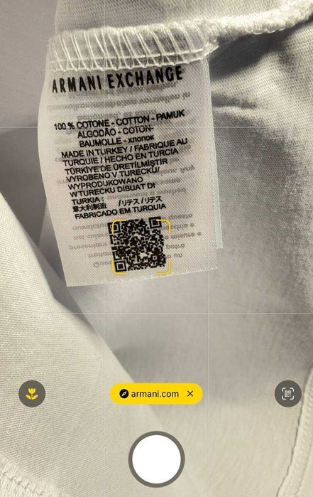 Чоловіча мужская футболка Armani Exchange  White