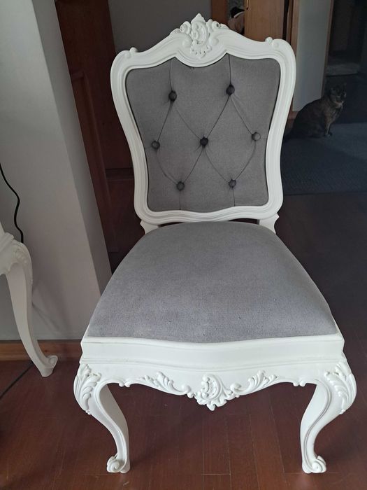 Mobília Quarto Queen Anne lacada a branco