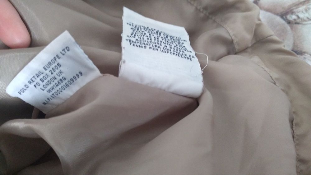 Piękna beżowa kurtka chłopięca Ralph Lauren 116