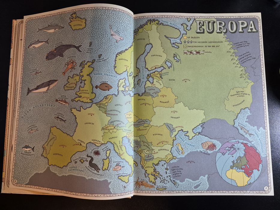 Mapy - książka do nauki geografii dla dzieci.