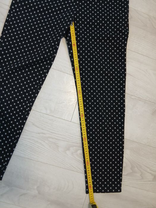 H&M spodnie damskie L w czarne w białe kryształy