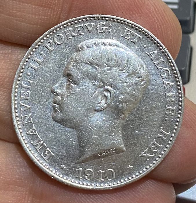 Moeda 1598 - D. MANUEL II - 500 Reis Guerra Peninsular 1910 Prata