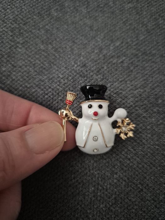 Nowa broszka bałwan balwanek snowman Boże Narodzenie Christmas