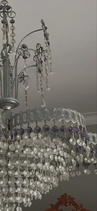Candeeiro de teto vintage em Cristal