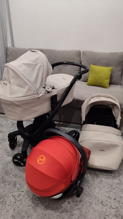 Каляска ibebe I-Stop 3 в 1 автокрісло cybex platinum адаптери