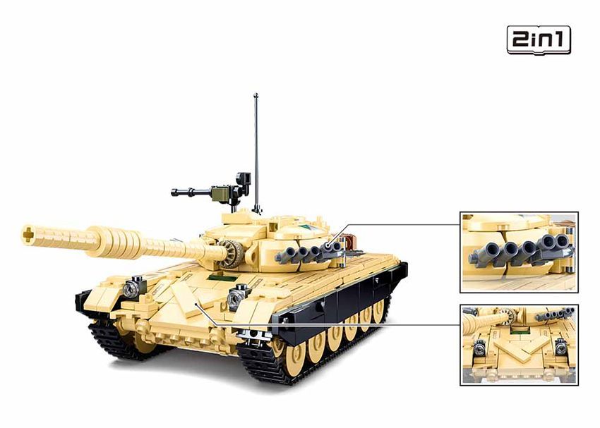 Klocki Konstrukcyjne Sluban Czołg T-72 770 El. Wojsko Armia