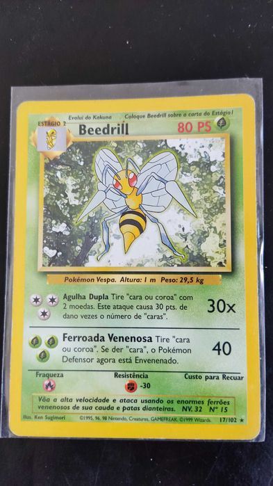 Carta Pokemon Beedrill Base set