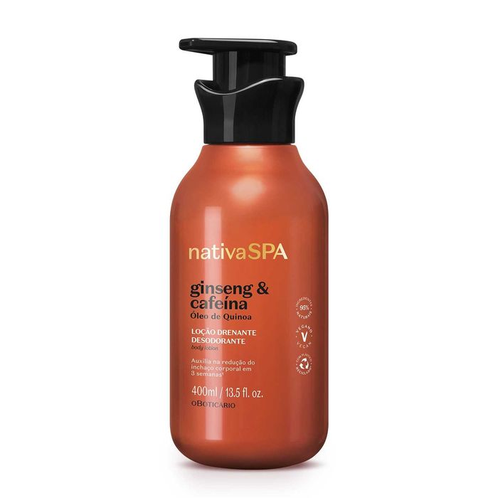 Boticário: Loção Drenante Desodorante Nativa SPA "Ginseng e Cafeína"
