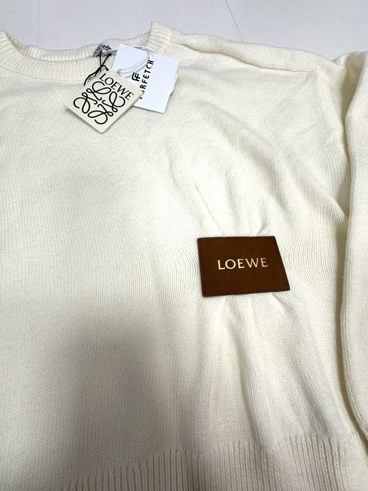 Sweter kremowy oversize Loewe