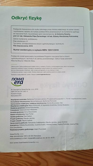 Odkryć fizykę 1 zakres podstawowy