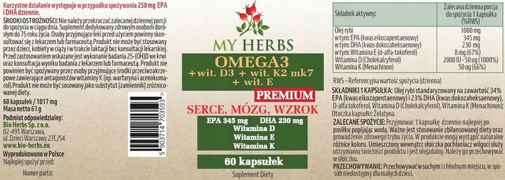 omega 3 + wit d3 + wit k2 mk7 + wit e gold omega 3 premium 60 kaps