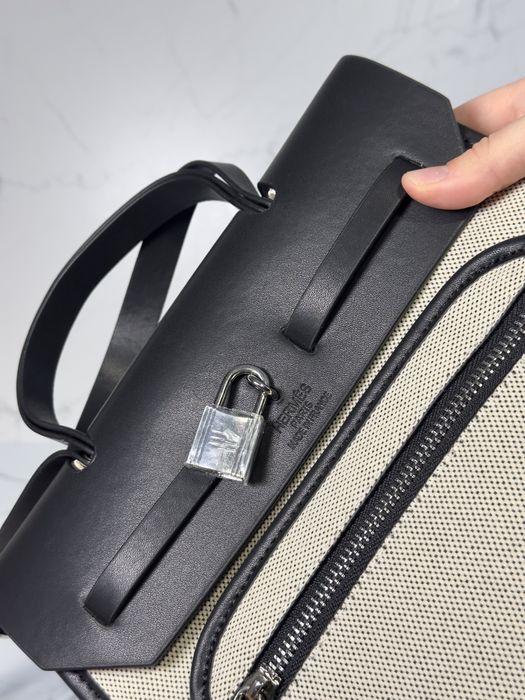 Сумка Hermes Herbag 25 sm black, ермес хербек чорна, эрмес черная