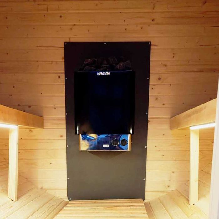 Sauna Ogrodowa QUADRO, Opcje: Piec na Drewno i Elektryczny, LED Kolory