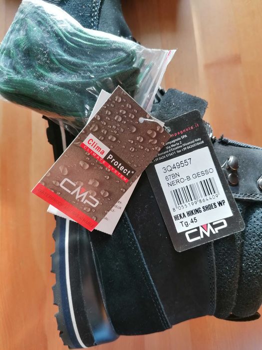Buty CMP Trekkingi Heka Hiking WP NERO-B.GESSO rozmiar 45 NOWE