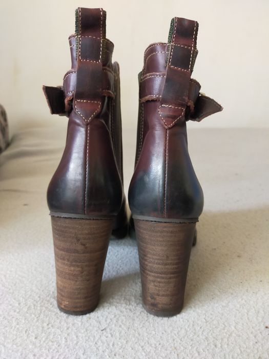 Buty zimowe Botki kozaki  skórzane MEXX 40