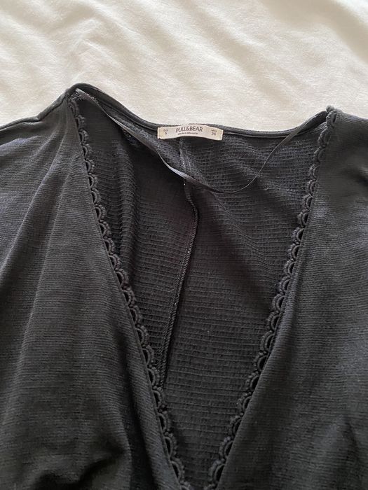 Crop Top Preto Pull&Bear