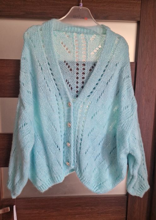 Sweterek damski ażurowy zapinany Nowy Uni