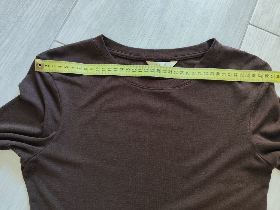 Brązowy longsleeve z dodatkiem wełny, Mohito S