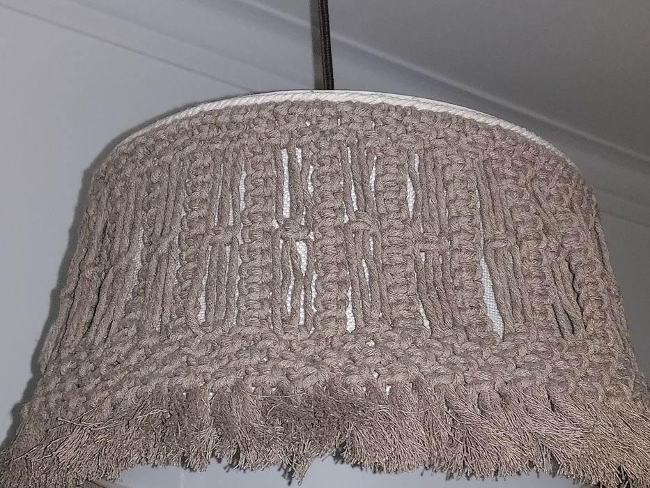Abajours de candeeiros de tecto em Macrame