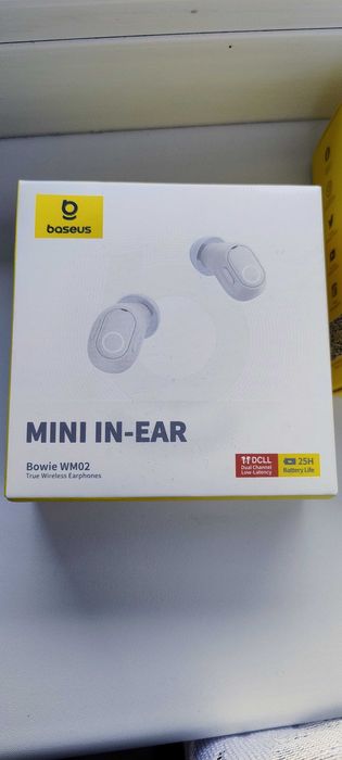 Zestaw Słuchawkowy ETUI Bluetooth WM02 Bowie Baseus White Mini IN-EAR