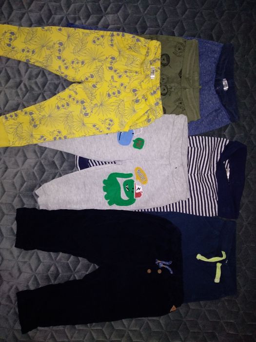 Spodnie chłopięce rozmiar 86, 7 szt