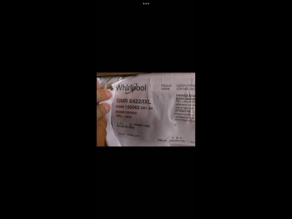 Варильна поверхня газова WHIRLPOOL GMR 6422/IXL