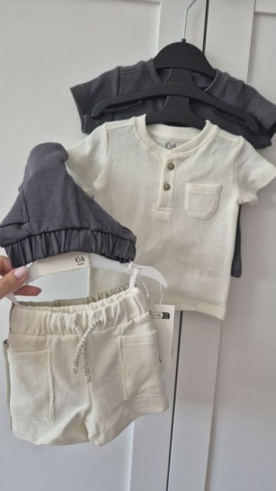 Komplet zestaw c&a 3 x koszulka 3 x szorty spodenki