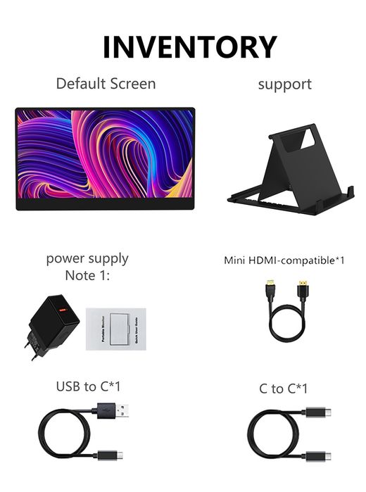 Монитор Mucai N140-S36 14" портативный ноутбук ПК дрон приставка ps4/5