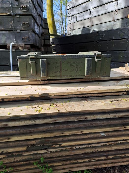 Skrzynia wojskowa drewniana