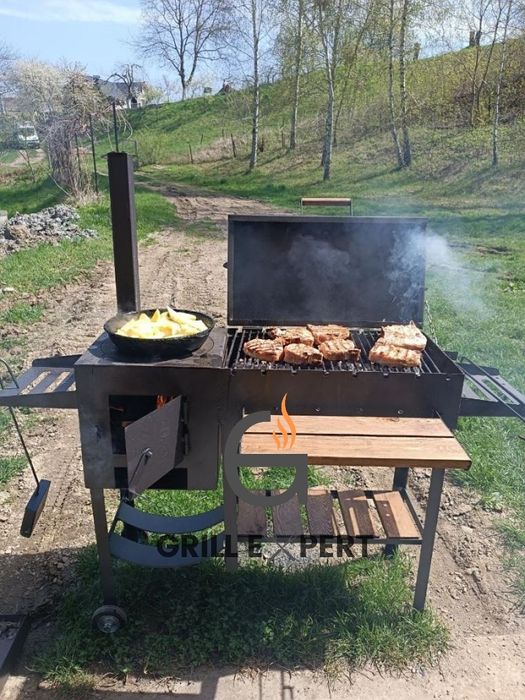 ЕКСКЛЮЗИВ! мангал гриль BBQ |Сталь 4 мм, коптильня, піч під казан!