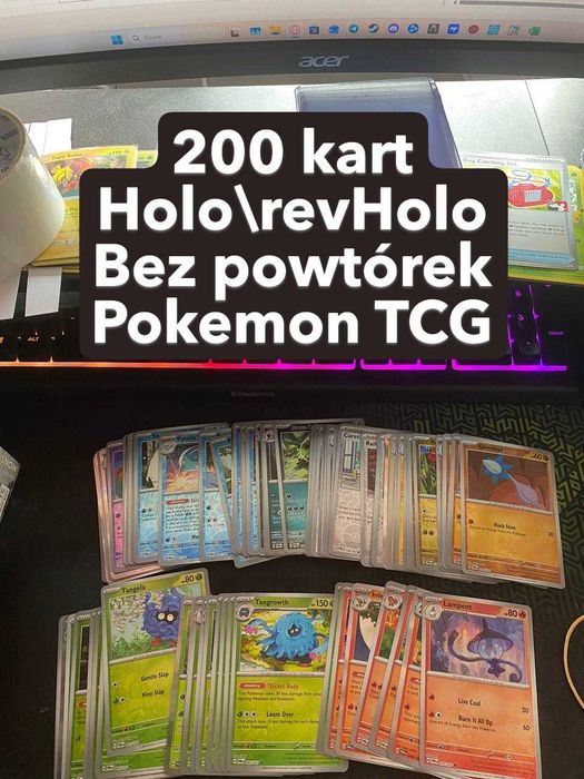 l Bulk holo/rev holo 200 szt l Karty pokemon TCG l