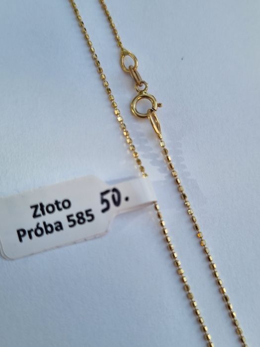 złoty łańcuszek   50 cm   nowy   pr.585