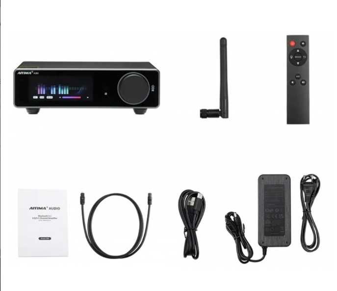 Усилитель мощности + ЦАП AIYIMA A80 2x300W блютуз TPA3255 класс D Д