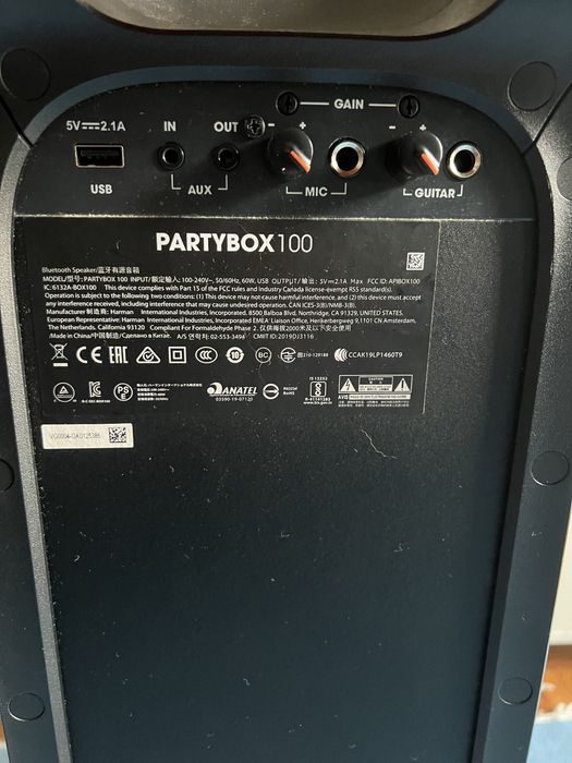 Coluna jbl partybox 100