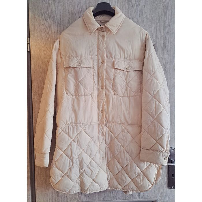 Kurtka damska beżowa pikowany Mohito narzutka plus size kieszenie 44 4