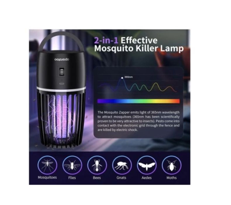 Lampa owadobójcza UV USB elektryczna Aparatoo bezprzewodowa