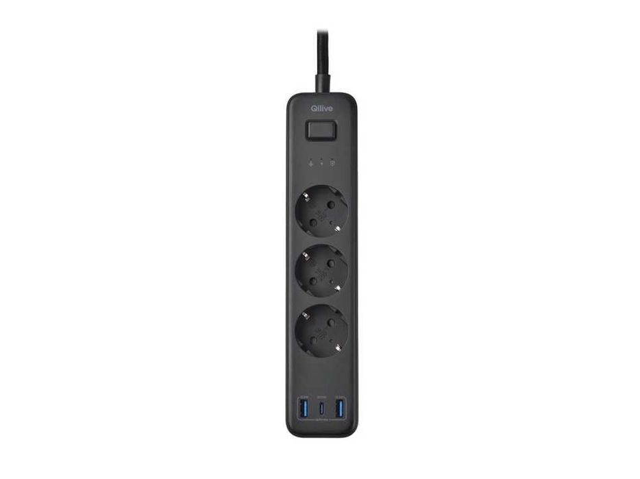 Listwa rozdzielacz Qilive 3 gniazdka+3usb (2a+1c) 20W !