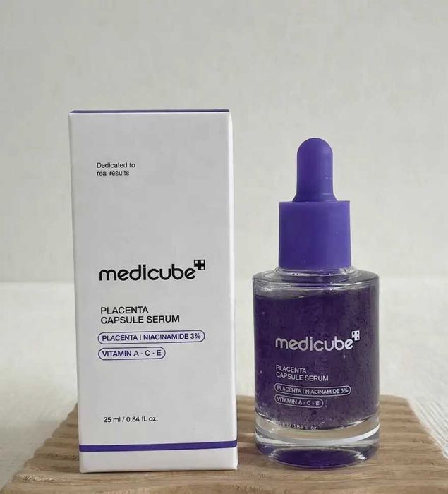 Сироватка Medicube Placenta Capsule Serum 25 мл антивікова з ніацинамідом та вітамінами A, C, E, оригінал