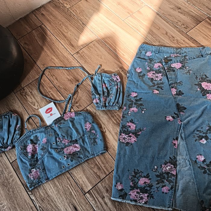 Komplet m dżinsowe cienki