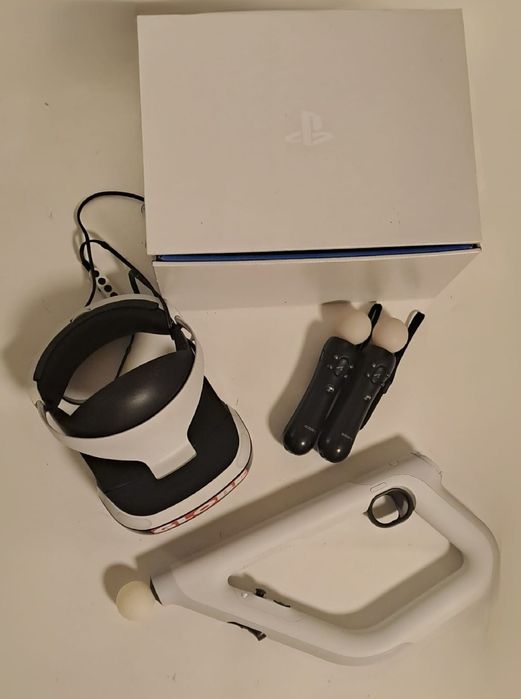 Óculos realidade virtual playstation 1° geração (kit vr completo)