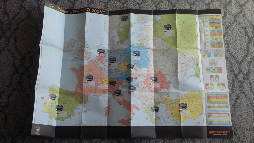 Mapa EURO 2008 UEFA Continental