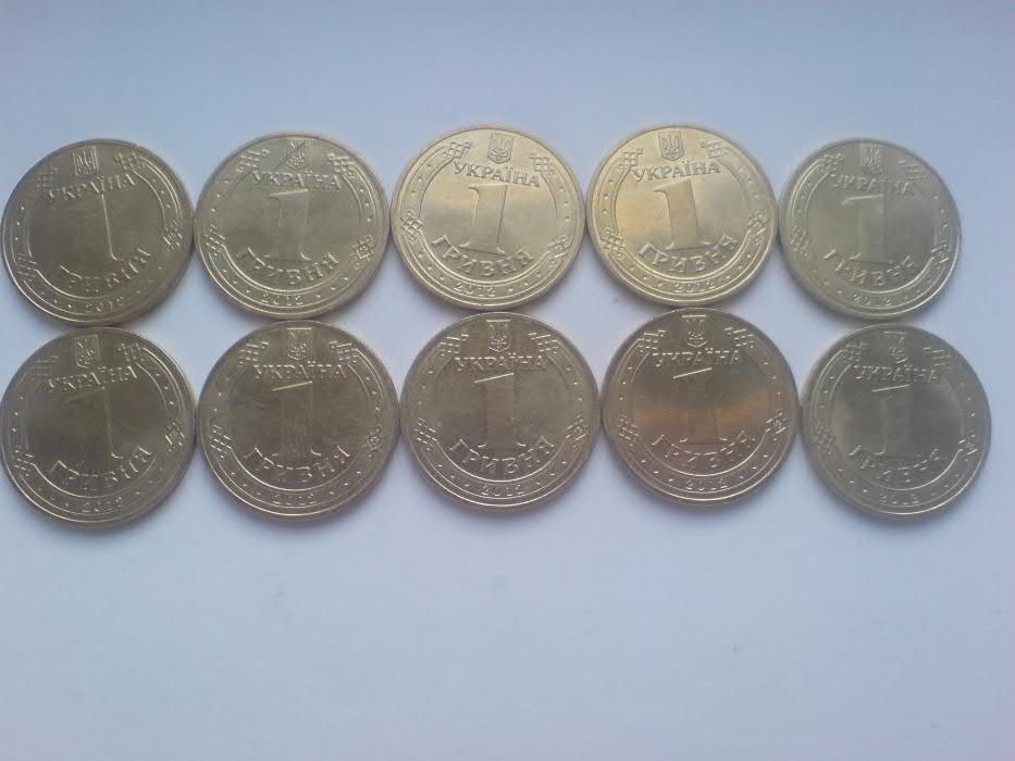 Монета Украины номиналом 1 грн ЕВРО 2012