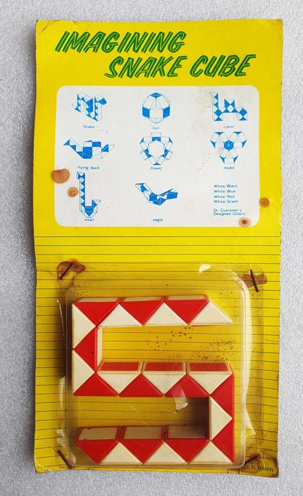 Antigo Jogo VTG Original ~ "IMAGINING SNAKE CUBE" ~ Taiwan ~ Anos 80